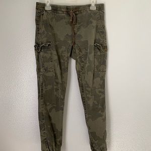 Army print joggers